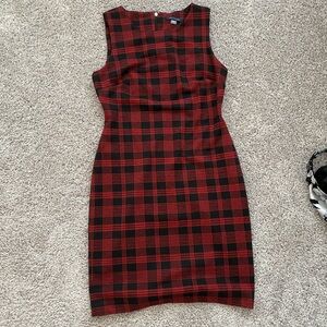 Size L Tommy Hilfiger plaid bodycon dress